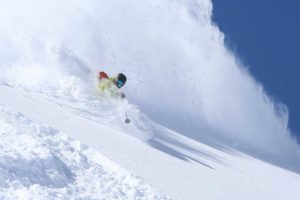 deep powder turn utah cat skiing